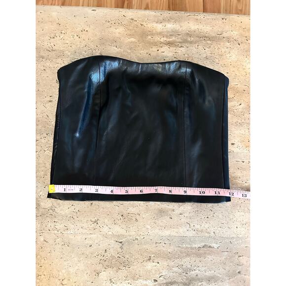 Generation Love Jacqueline Vegan Leather Top Black size XXS - Picture 7 of 8